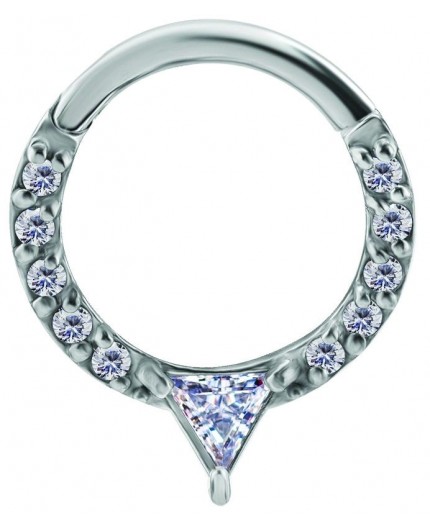 SS 316 HINGED CLICKER SET with Front Jewels