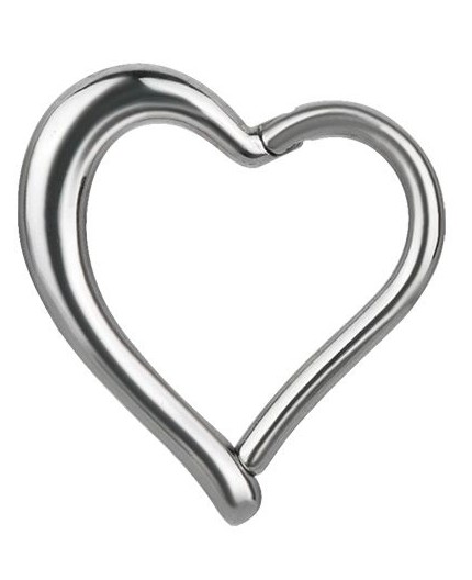 SS 316 HINGED HEART RING