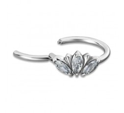 SS 316 HINGED RING W/ZIRCONIA mod.13