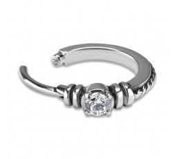 SS 316 HINGED RING W/ZIRCONIA mod.18