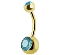 GD 316 8mm DOUBLE JEWEL NAVEL BARBELLS