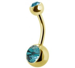 GD 316 8mm DOUBLE JEWEL NAVEL BARBELLS
