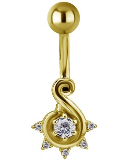 GD 316 JEWEL BANANA 1,6x10mm BINDI STYLE - WH GD 316 JEWEL BANANA 1,6x10mm BINDI STYLE - WH