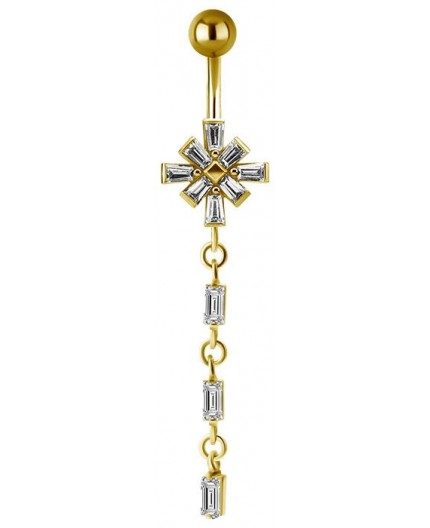 GD 316 JEWEL BANANA 1,6x10mm TAPPERED BAGUETTE CLUSTER - WH