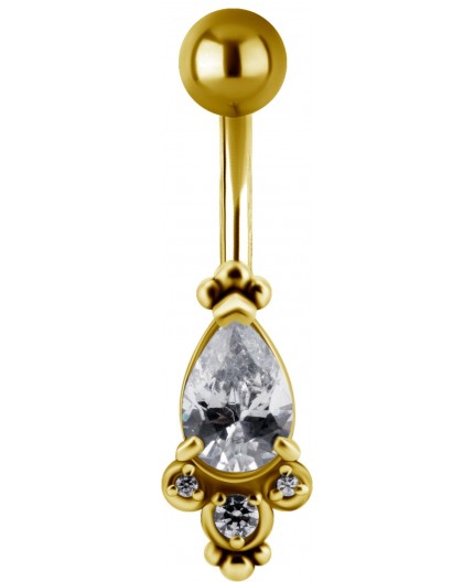 GD 316 JEWEL BANANA 1,6x10mm TRIBAL BELLY - model 22 WH GD 316 JEWEL BANANA 1,6x10mm TRIBAL BELLY - model 22 WH