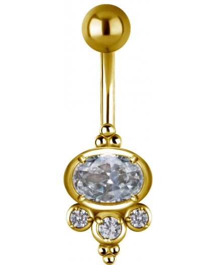 GD 316 JEWEL BANANA 1,6x10mm TRIBAL BELLY - model 21 WH