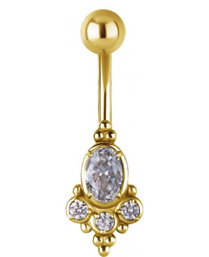 GD 316 JEWEL BANANA 1,6x10mm TRIBAL BELLY model 19 - WH