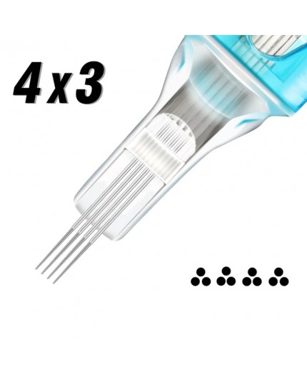 4x03 RS (Round Shader) 0,30mm - Long Taper - Cartucce Jconly VETAR - 20pz 4x03 RS (Round Shader) 0,30mm - Long Taper - Cartucce Jconly VETAR - 20pz