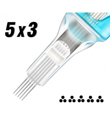 5x03 RS (Round Shader) 0,30mm - Long Taper - Cartucce Jconly VETAR - 20pz 5x03 RS (Round Shader) 0,30mm - Long Taper - Cartucce Jconly VETAR - 20pz