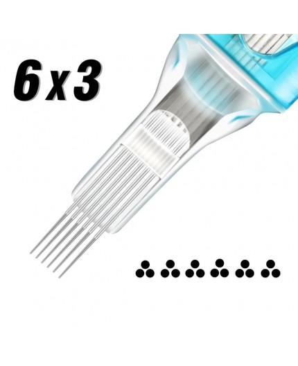 6x03 RS (Round Shader) 0,30mm - Long Taper - Cartucce Jconly VETAR - 20pz 6x03 RS (Round Shader) 0,30mm - Long Taper - Cartucce Jconly VETAR - 20pz