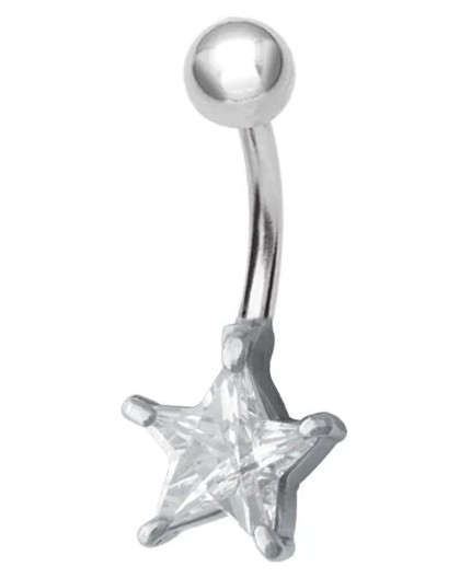 SS 316 BANANA WITH 8mm PRONG SET JEWEL 1,6x10mm WH SS 316 BANANA WITH 8mm PRONG SET JEWEL 1,6x10mm WH