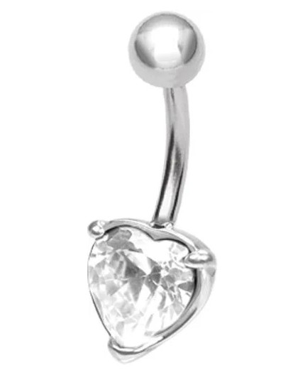 SS 316 BANANA WITH 8mm HEART PRONG SET 1,6x10mm WH SS 316 BANANA WITH 8mm HEART PRONG SET 1,6x10mm WH
