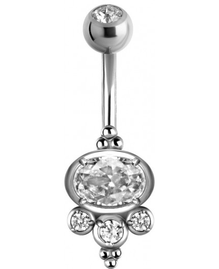 SS 316 DOUBLE JEW PRONG SETTING BANANA 1,6x10mm CR SS 316 DOUBLE JEW PRONG SETTING BANANA 1,6x10mm CR