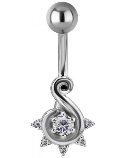 SS 316 JEWEL BANANA 1,6x10mm BINDI STYLE - WH
