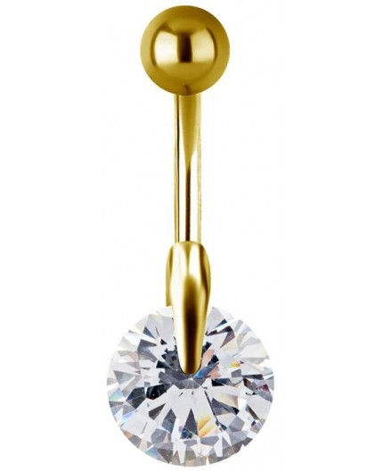 GD 316 JEWEL BANANA 1,6x10mm SOLITAIRE ROUND SETTING - WH