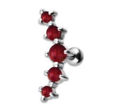 JEWELLED 5 HELIX BARBELL 2/2.5/3/2.5/2