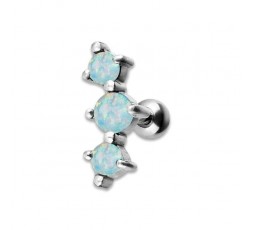 JEWELLED 3 HELIX BARBELL 2.5/3/2.5