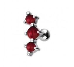 JEWELLED 3 HELIX BARBELL 2.5/3/2.5