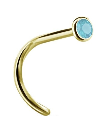 GD 316 JEWELLD NOSE STUD BENT sfera 2.35mm GD 316 JEWELLD NOSE STUD BENT sfera 2.35mm