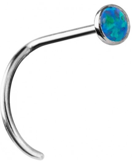 OPAL NOSE STUDS CURVED 0,8mm