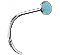 OPAL NOSE STUDS CURVED 0,8mm