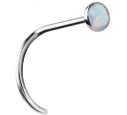 OPAL NOSE STUDS CURVED 0,8mm