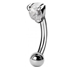 STEEL JEWELLED EYEBROW BARBELLS