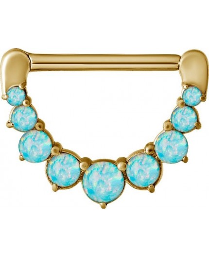 GD 316 JEWELLED NIPPLE CLICKER W/OPALS GD 316 JEWELLED NIPPLE CLICKER W/OPALS
