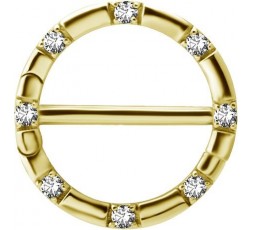 GD 316 JEWELLED DOUBLE NIPPLE CLICKER RING