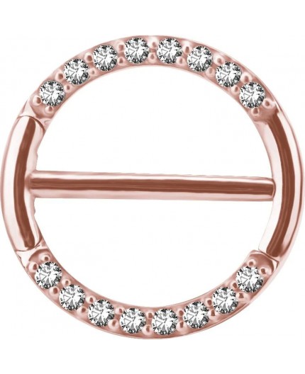 RG 316 JEWELLED DOUBLE NIPPLE CLICKER RING RG 316 JEWELLED DOUBLE NIPPLE CLICKER RING