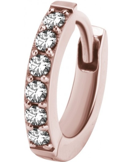 RG 316 HUGGIE HOOP EARRINGS PAVE SETTING (PAIR) 0,8mm WH RG 316 HUGGIE HOOP EARRINGS PAVE SETTING (PAIR) 0,8mm WH