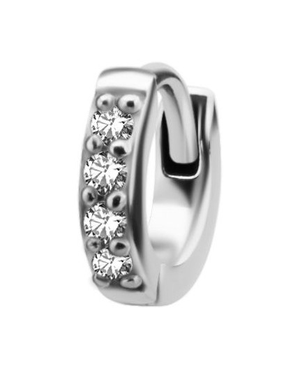 SS 316 HUGGIE HOOP FOR SECOND HOLE (PAIR) 0,8mm WH SS 316 HUGGIE HOOP FOR SECOND HOLE (PAIR) 0,8mm WH