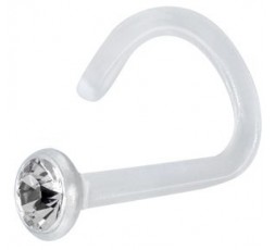 BIOPLAST JEWEL NOSE STUD 1,2mm