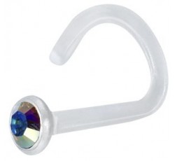 BIOPLAST JEWEL NOSE STUD 1,2mm