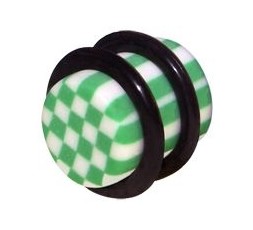 CHEQUERED FIMO PLUGS