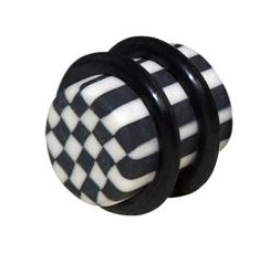 CHEQUERED FIMO PLUGS