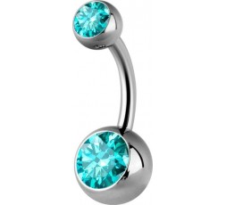 Titanium Double Jewelled Internal Banana