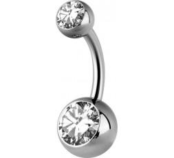 Titanium Double Jewelled Internal Banana