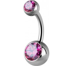 Titanium Double Jewelled Internal Banana