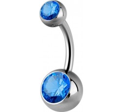 Titanium Double Jewelled Internal Banana