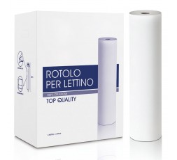 Rotolo SINGOLO di Carta BIANCHISSIMA in Pura Cellulosa per Lettino Doppio Velo - 60cm