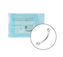 TT STERILE CURVED EYEBROW BARBELLS sfere 3mm