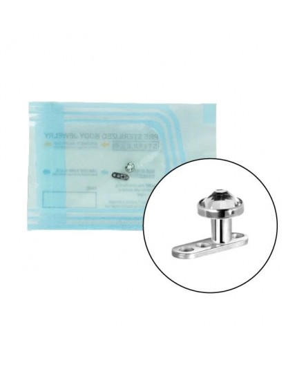 Dermal Anchor STERILE in Titanio con Pietra Crystal