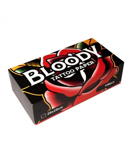 Carta Assorbente BLOODY TATTOO PAPER - 20x 20cm - 100pz. Carta Assorbente BLOODY TATTOO PAPER - 20x 20cm - 100pz.