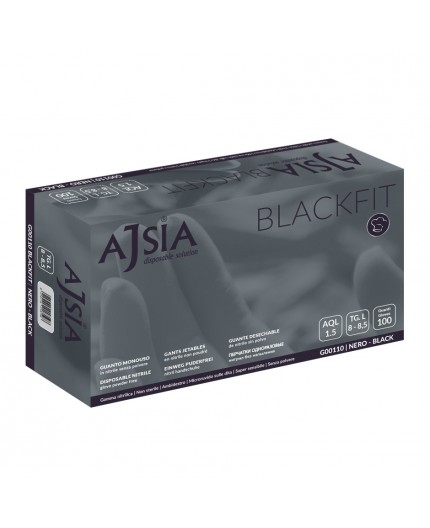 Guanti in Nitrile Neri Certificati CE - Senza Polvere - BLACKFIT - 100pz. Guanti in Nitrile Neri Certificati CE - Senza Polvere - BLACKFIT - 100pz.