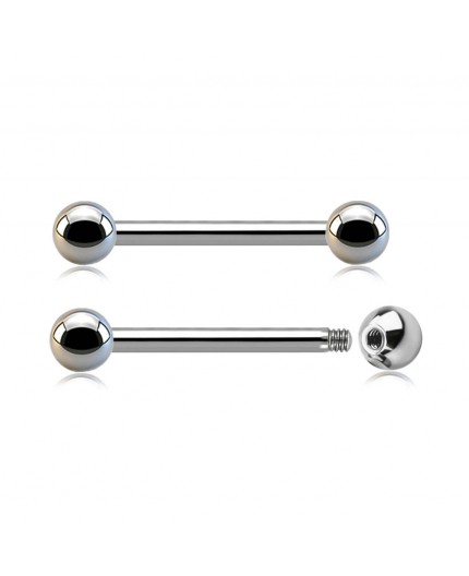 Barbell in Acciaio Inox 316L con Palline