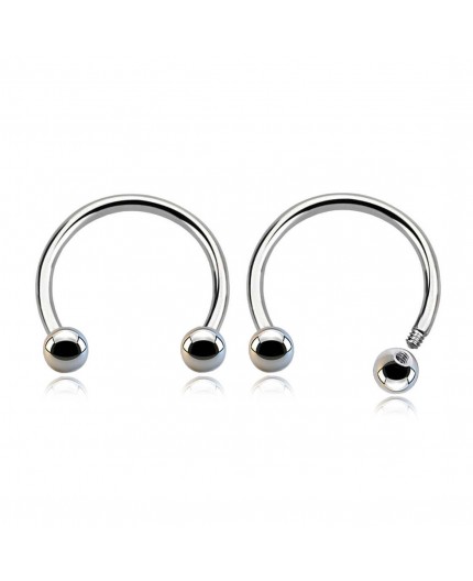 Circular Barbell in Acciaio Inox 316L con Palline