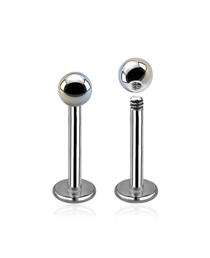Labret in Acciaio Inox 316L con Pallina