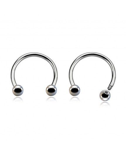 Circular Barbell in Titanio G23 ASTM F136 con Palline