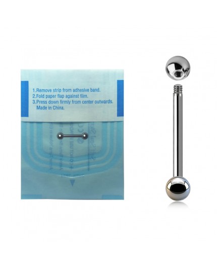 Barbell STERILE in Titanio G23 ASTM F136 con Palline